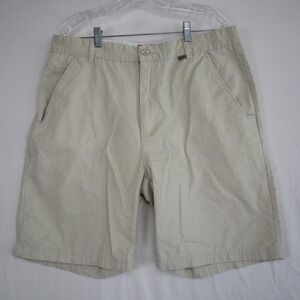 Oakley Shorts Mens 38 Chino Golf Resort Casual Cotton Flat Front Beige